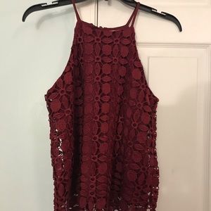 Francesca’s red tank top blouse